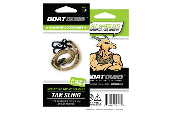 GoatGuns Miniature Sling, Tan, Adjustable, for Mini AR & AK SLING-TAN