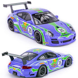 NSR Porsche 997 GT3 Purple Hippie Anglewinder 1/32 Slot Car 0636AW