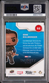 2023 UPPER DECK FUNKO POP MARVEL  ERIK KILLMONGER PLATINUM #52  PSA 10