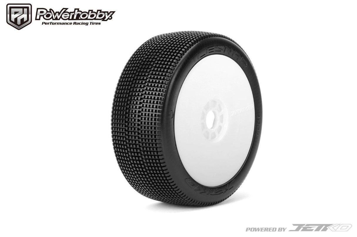 Powerhobby Lesnar 1/8 Buggy Mounted Tires White Dish Wheels (2) Super Soft