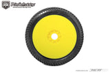 Powerhobby J-Zero 1/8 Buggy Mounted Tires Yellow Dish Wheels (2) Ultra Soft