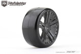 Powerhobby Buster 1/8 GT Slick Belted Mounted Tires 17mm Claw Wheels Super Soft