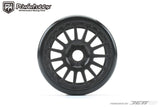 Powerhobby Buster 1/8 GT Slick Belted Mounted Tires 17mm Radial Wheels Medium Soft