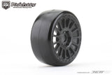 Powerhobby Buster 1/8 GT Slick Belted Mounted Tires 17mm Radial Wheels Super Soft