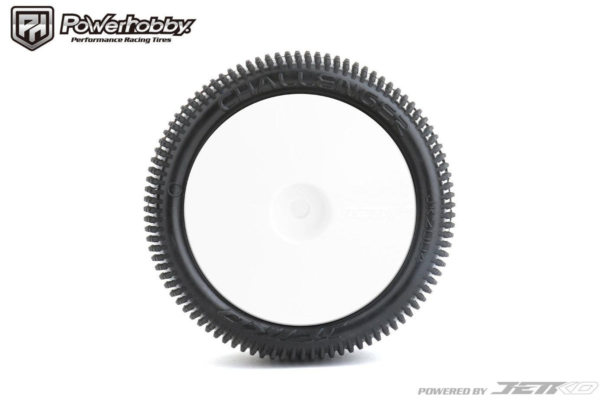 Powerhobby Challenger 1/10 2WD / 4WD Buggy Rear Carpet Mounted Tires Super Soft White
