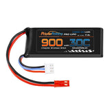PowerHobby 2S 7.4V 900mAh 30C Lipo Battery w JST Connector 2-Cell