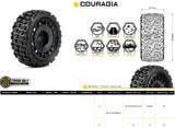 Powerhobby 1/10 Rally Car Couragia Mounted Tires Radial Wheels (4)