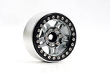 Powerhobby B4 Aluminum 1.9 Beadlock Wheels 9mm Hubs Grey (4) 1/10 Rock Crawler