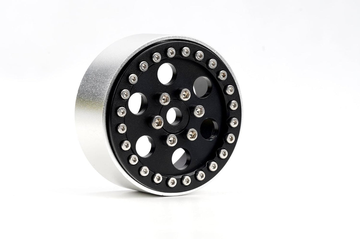 Powerhobby B5 Aluminum 1.9 Beadlock Wheels Super Positive Offset Black (4) Rock Crawler