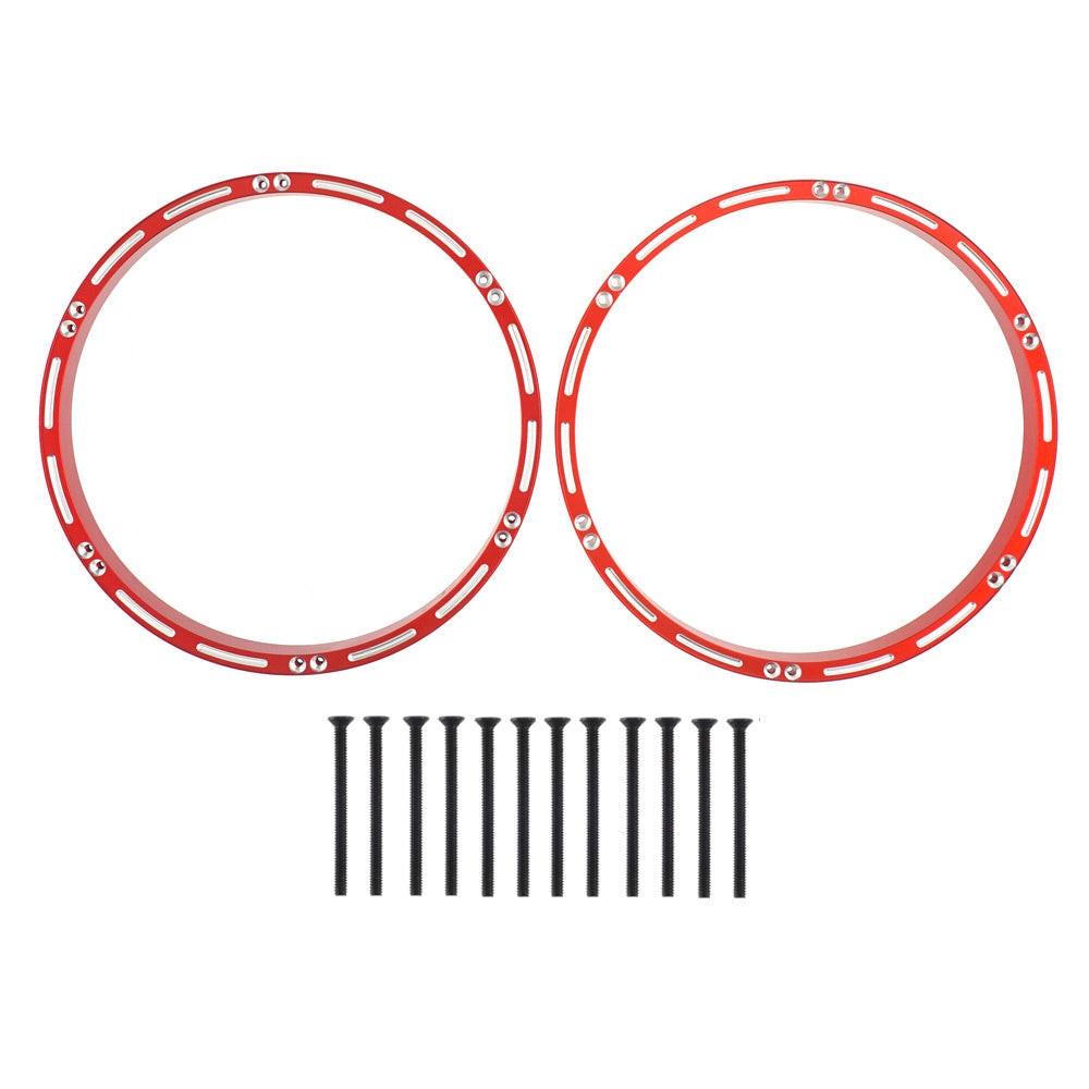 Powerhobby 7075 Aluminum Front Wheel Reinforcement Rings Red Losi Promoto MX