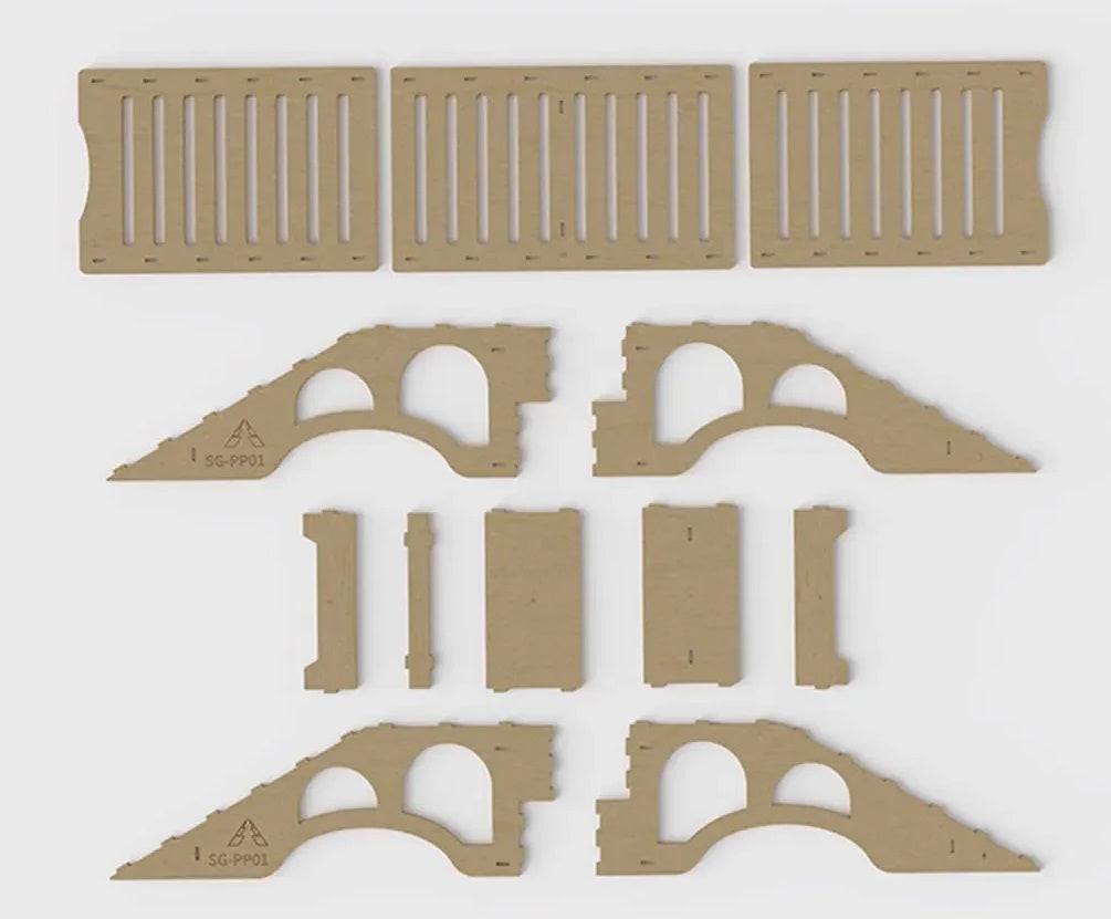 High Density RC Crawler Wood Trail Small Hill Bridge (B Style) 1/24 1/18