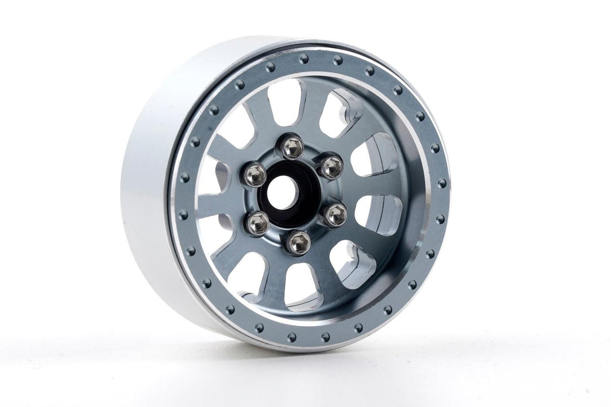 Powerhobby B7 Aluminum 1.9 Beadlock Wheels 9mm Hubs Grey (4) 1/10 Rock Crawler