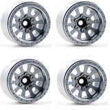 Powerhobby B7 Aluminum 1.9 Beadlock Wheels 9mm Hubs Grey (4) 1/10 Rock Crawler