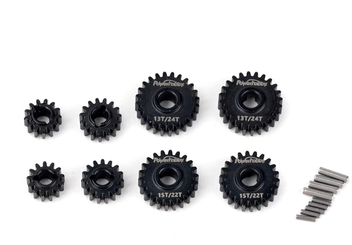 Powerhobby Chromely Steel overdrive Gears Redcat Ascent-18 (Front)