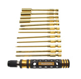 12 in 1 Hex Screwdriver Nut Driver Phillips Screwdriver Tool Set 1/4" Drive Hex