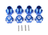 Powerhobby Aluminum Wheel hubs Splined 17mm Blue FOR Traxxas Maxx Slash / Sledge / E-Rev