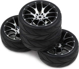 Powerhobby Aluminum On Road Tires / Wheels (4) 1/10 Car 12MM