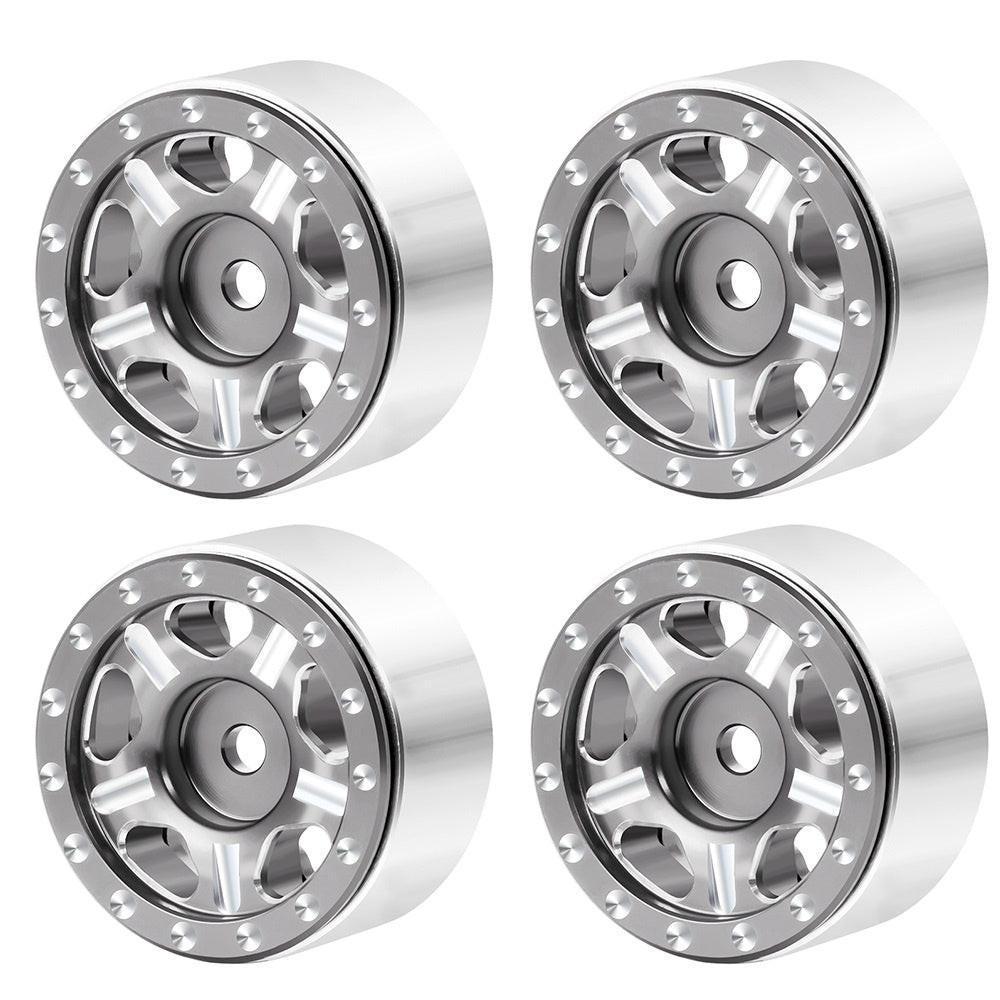 Powerhobby 1.0" Beadlock Wheels Grey (4) 1/24 Rock Crawler