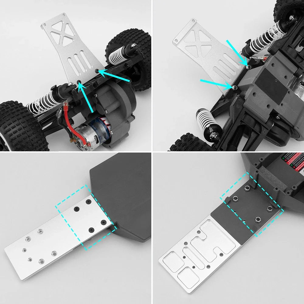 Powerhobby Wheelbase Extension 40mm Black For Traxxas Rustler Bandit