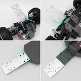 Powerhobby Wheelbase Extension 40mm Silver For Traxxas Rustler Bandit