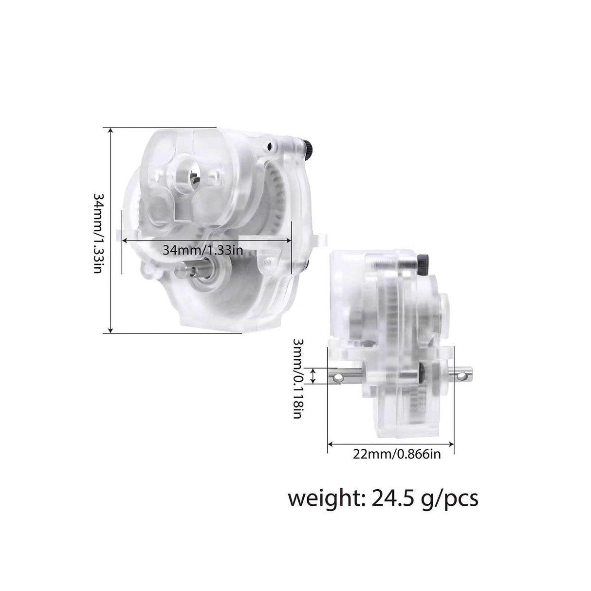Powerhobby Complete Transmission with Acrylic Housing FOR Traxxas TRX-4M