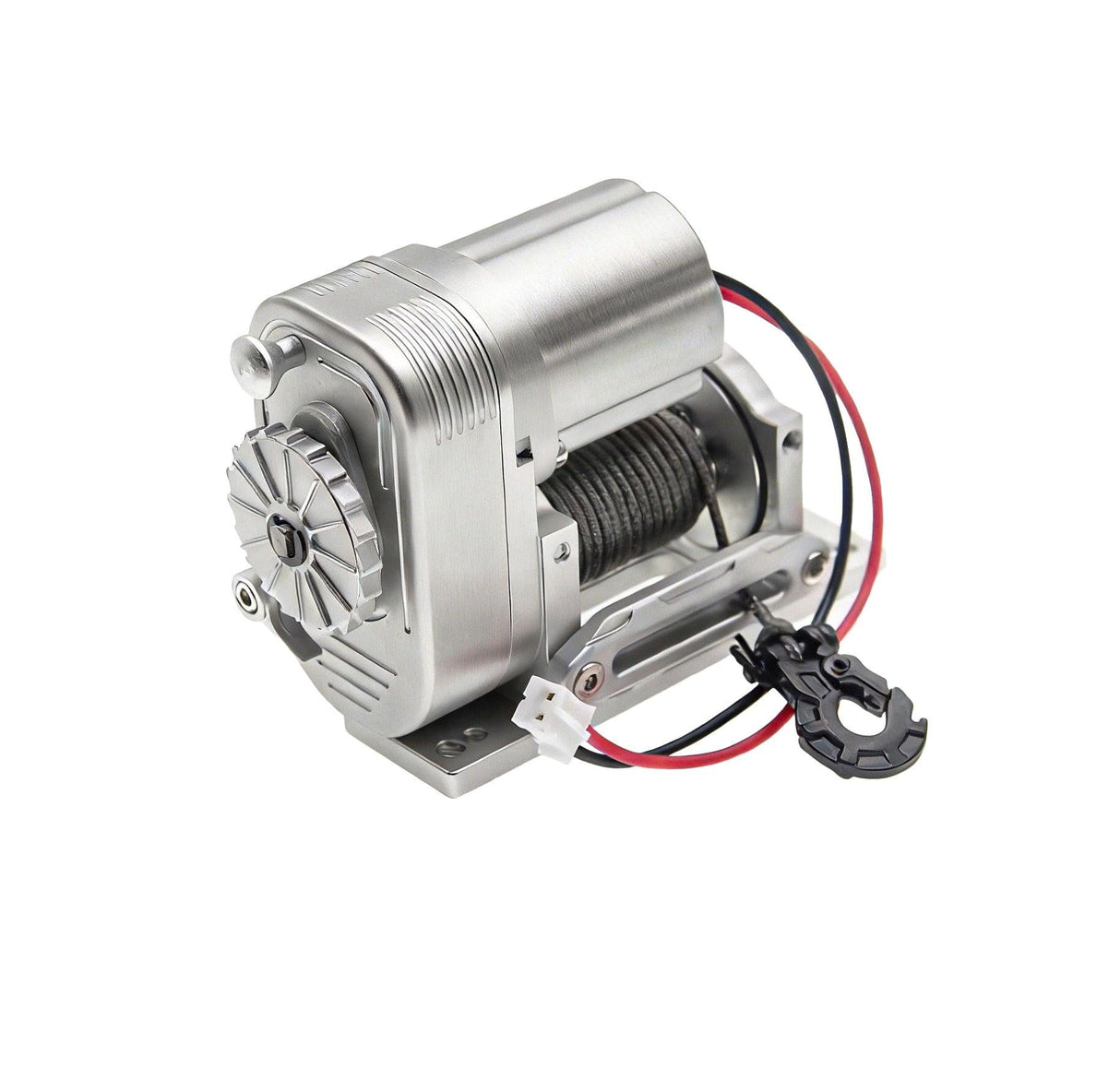1/10 Simulated 8274 Vertical Winch Aluminum 6-12.4V 50lbs Silver for 1/10 Rock Crawler