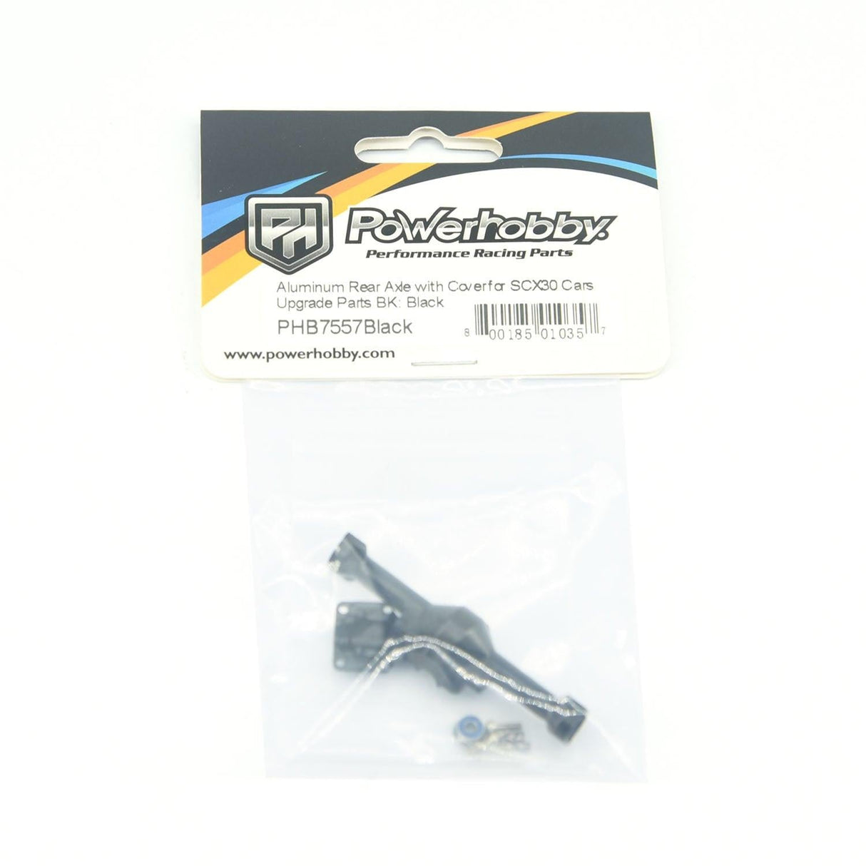 Powerhobby Aluminum Rear Axle w Cover Black Axial SCX30