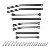 Powerhobby Aluminum Chassis Links + Steering Links Black Axial SCX30