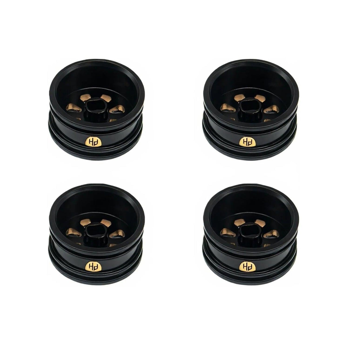 Powerhobby Brass Wheels 0.7" Black (4) Axial SCX30