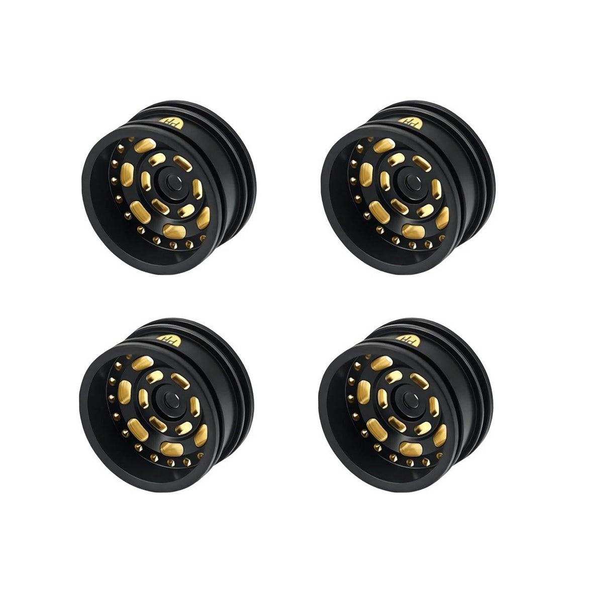 Powerhobby Brass Wheels 0.7" Offset  3.6mm Black (4) Axial SCX30