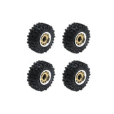 Powerhobby Axial SCX30 0.7" Beadlock Brass Wheels / Tires (4) Gold Type A