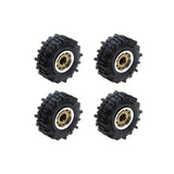 Powerhobby Axial SCX30 0.7" Beadlock Brass Wheels / Tires (4) Gold Type B