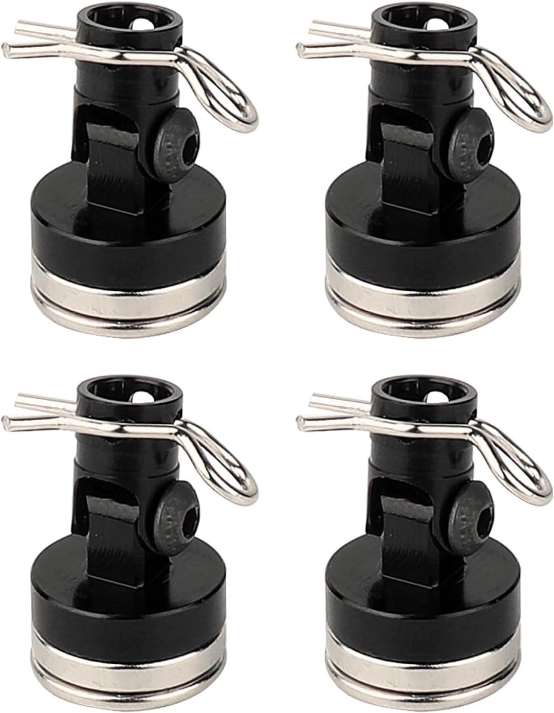 Powerhobby Magnetic Body Mount with Clips Black (4) 1/10