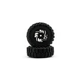 Powerhobby Axial SCX30 Aluminum Beadlock Tires (39mm) / Wheels (4) Black