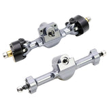 Powerhobby Axial SCX30 Front + Rear Aluminum Complete Axles Silver