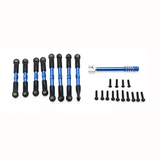Powerhobby Aluminum Pull Rods Blue FOR Trxxas 1/16 E-Revo / Summit
