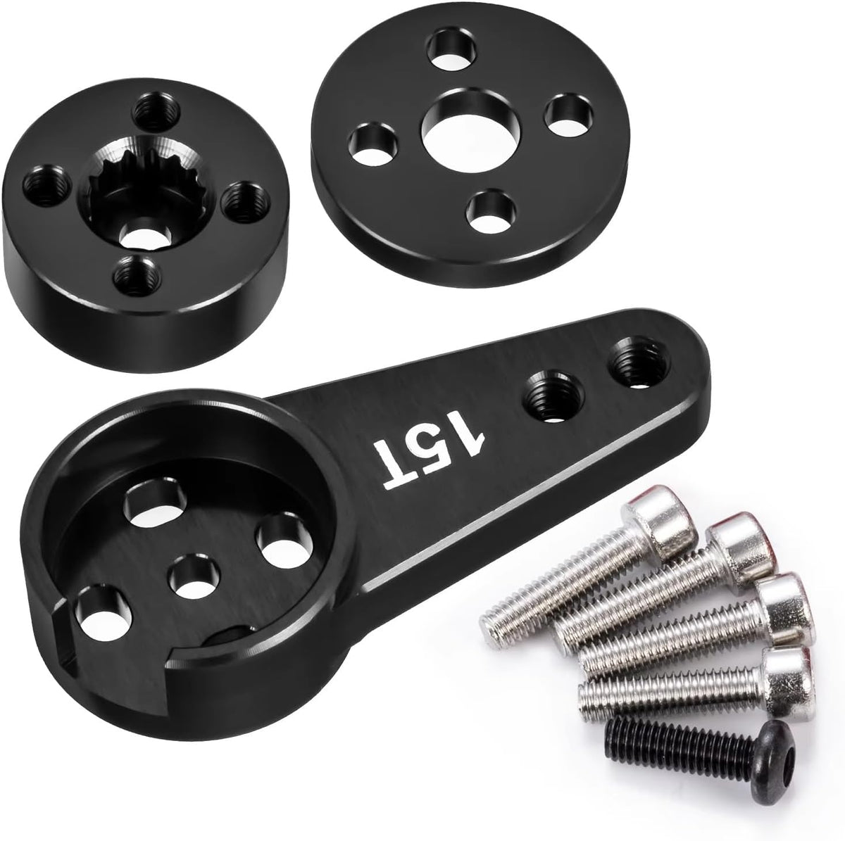 Powerhobby 1/5 Aluminum 15T Adjustable Servo Horn / Arm Black