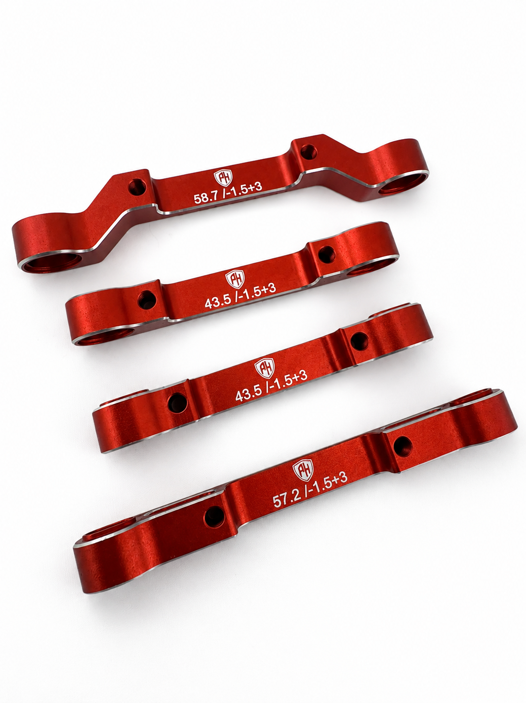 Powerhobby Aluminum Adjustable Suspension Mount Set Red Yokomo RD2.0