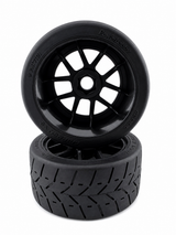 Powerhobby 1/8 Gripper 42/100 Belted Mounted Tires 17mm Black Wheels V2