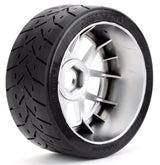 Powerhobby 1/8 Gripper 42/100 Belted Mounted Tires 17mm Chrome Wheels V2