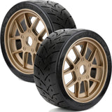 Powerhobby 1/8 Gripper 42/100 Belted Mounted Tires 17mm Gold Wheels V2