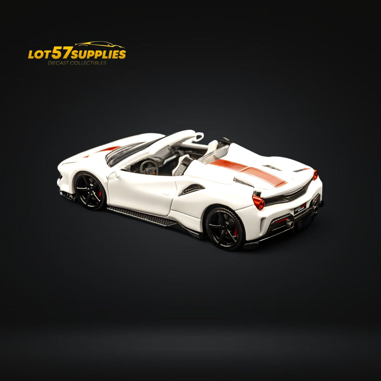 TPC Ferrari 488 Roadster Pearl White 1:64