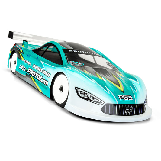 PROTOFORM RACING PRM158020 1/10 P63 PRO-Lite (0.5mm) Clear Body for 190mm TC