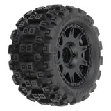 PROLINE RACING 1024110 1/18 Badlands MX 1.85" F/R MTD 12mm Black Raid: Granite GROM