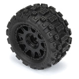 PROLINE RACING 1024110 1/18 Badlands MX 1.85" F/R MTD 12mm Black Raid: Granite GROM