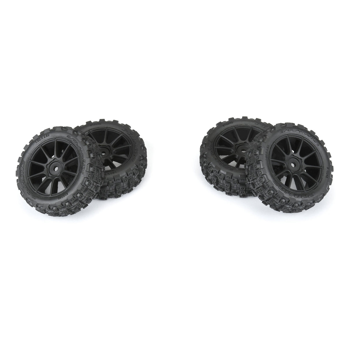 PROLINE 1024610 Badlands MX 1.9" Buggy Tires MTD Mach-10 Black Wheels: Typhon GROM