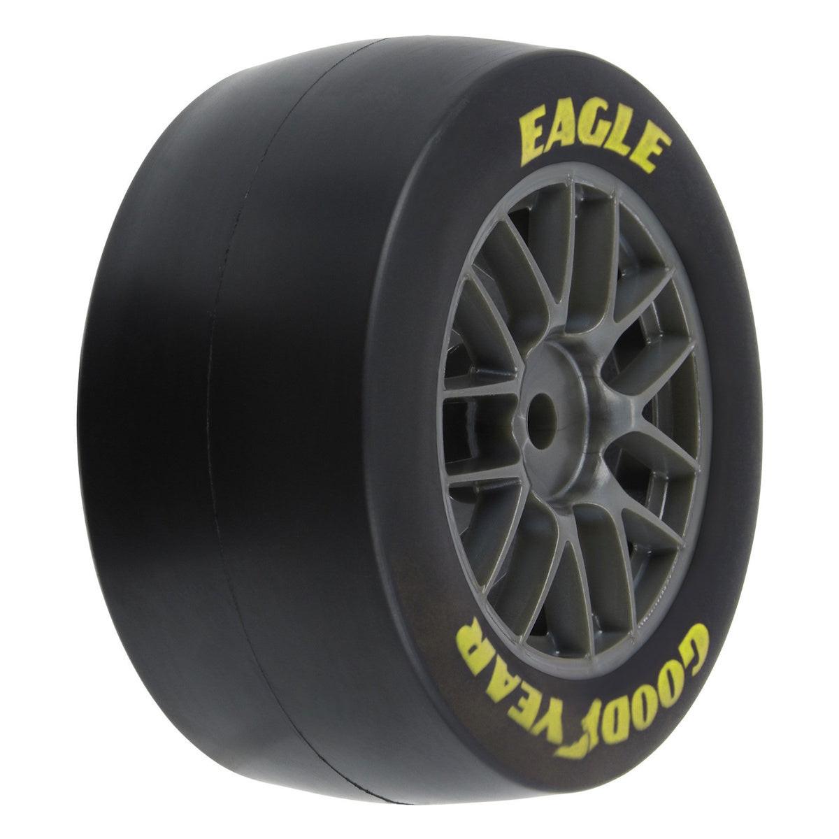 Pro-Line 1/12 Goodyear Eagle Soft Tire F/R MTD Gray Wheels (4): Losi NASCAR