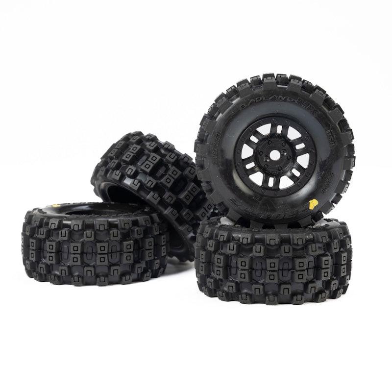 Pro-Line Arrma MOJAVE GROM 1/16 Badlands MX Mounted Tires / Wheels (4) 12mm