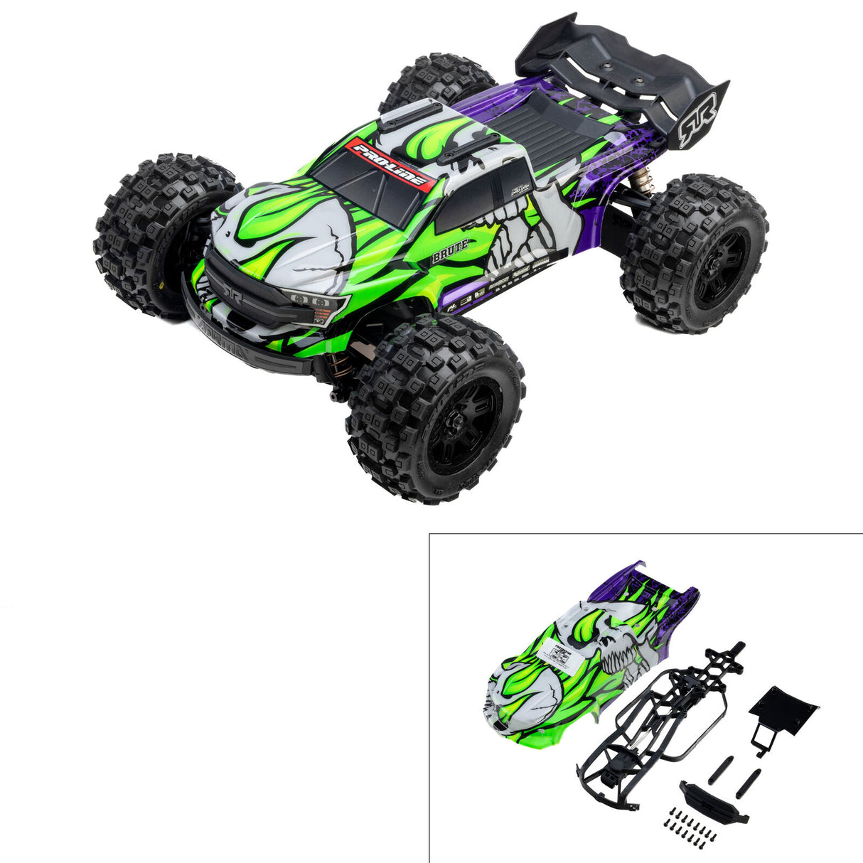 Pro Line PRO369320 1/16 Limited Edition Pre-Cut/Pre-Painted Brute Body Ghostfire with Clipless System: ARRMA MINI KRATON