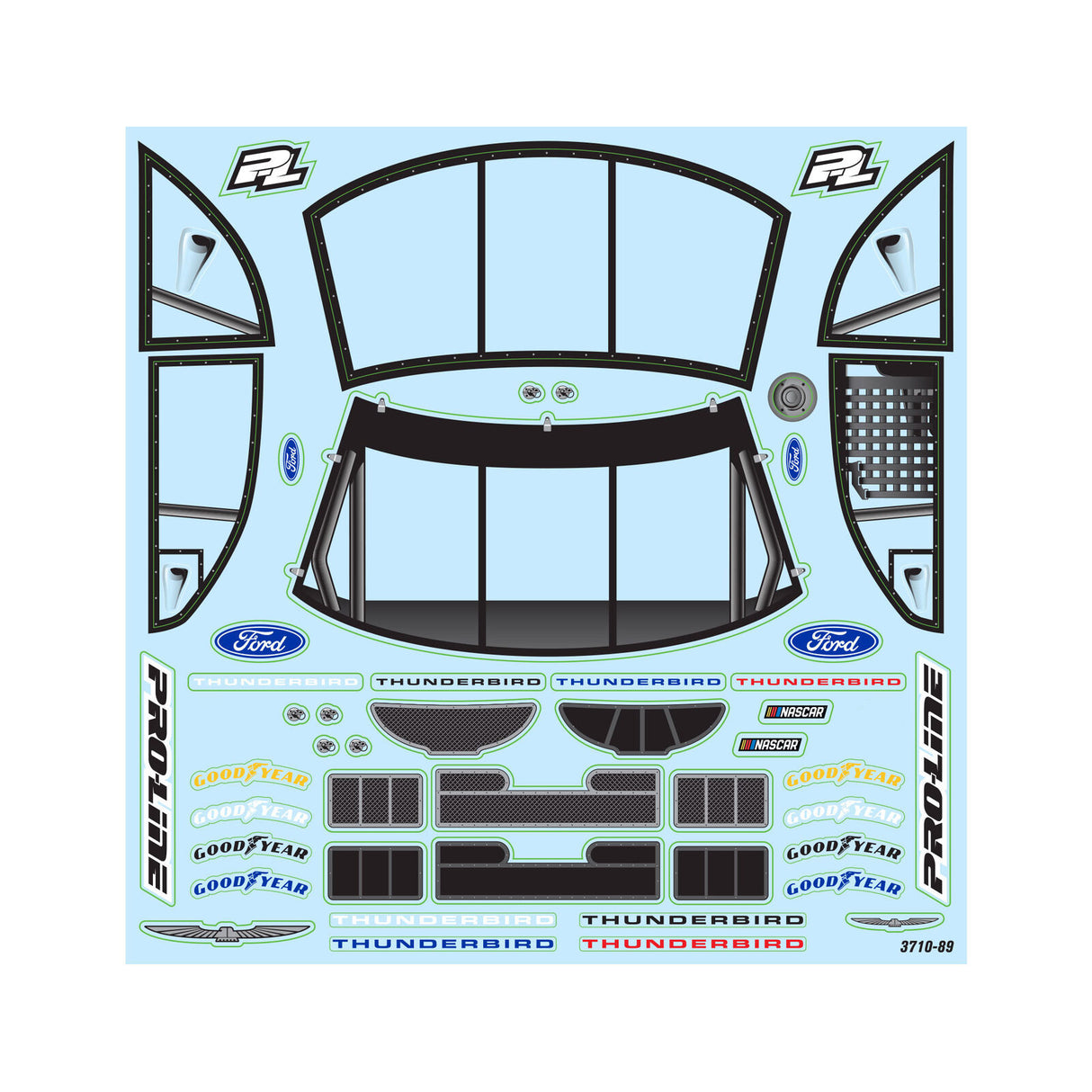 Proline PRO371017 1/12 Pre-Cut 1996 Ford Thunderbird Clear Body: Losi NASCAR